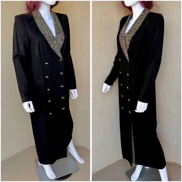 🔥💼Zebra-Collar Power 90s Boss Babe Tux Dress - Sz 8💼🔥 - Picture 5 of 7